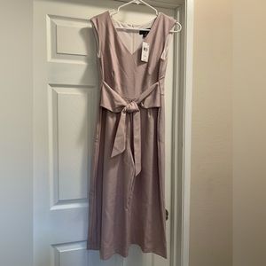 Connected Apparel 4P dusty pink blush jump suit with front tie
